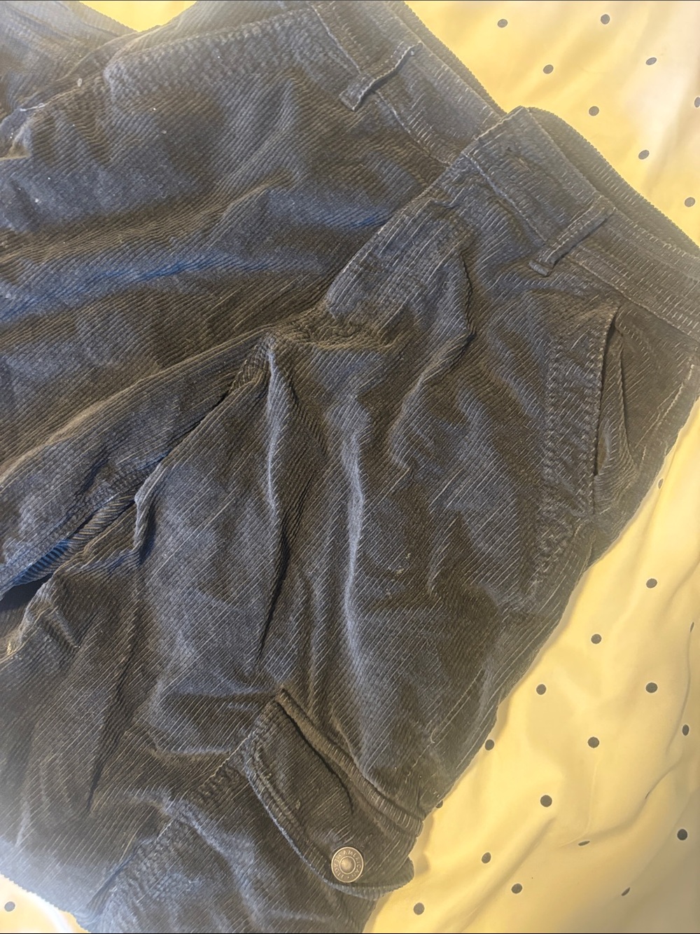 American Eagle Dark Gray Corduroy Cargo Shorts